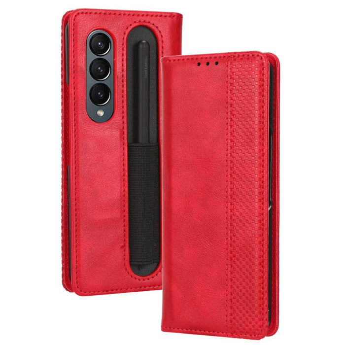 Retro Texture Leather Phone Case With Magnetic Buckle