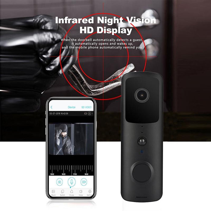 Smart Wifi Video Doorbell Support Two-Way Intercom & Night Vision