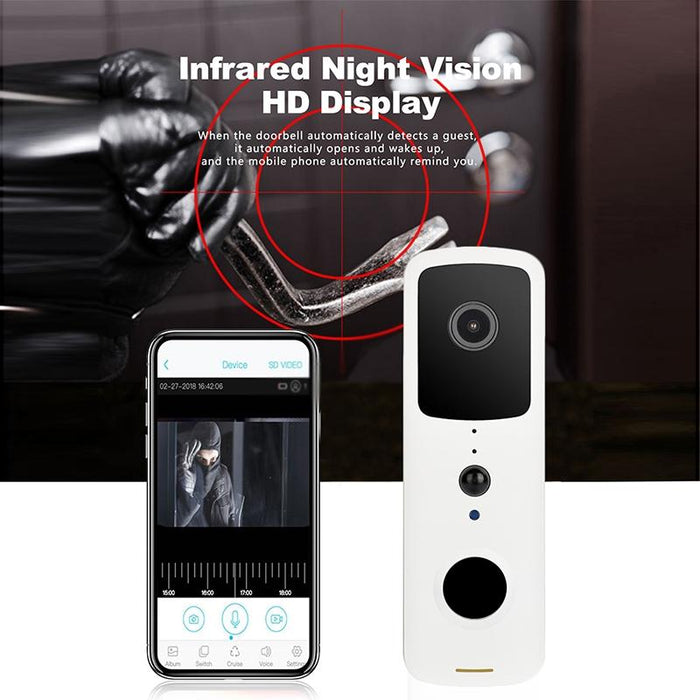 Smart Wifi Video Doorbell Support Two-Way Intercom & Night Vision