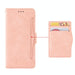 Leather Phone Case With Calf Texture And Card Slots