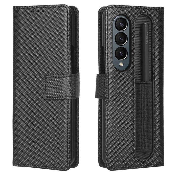 Textured Leather Phone Case For Samsung Galaxy z Fold 4 5g