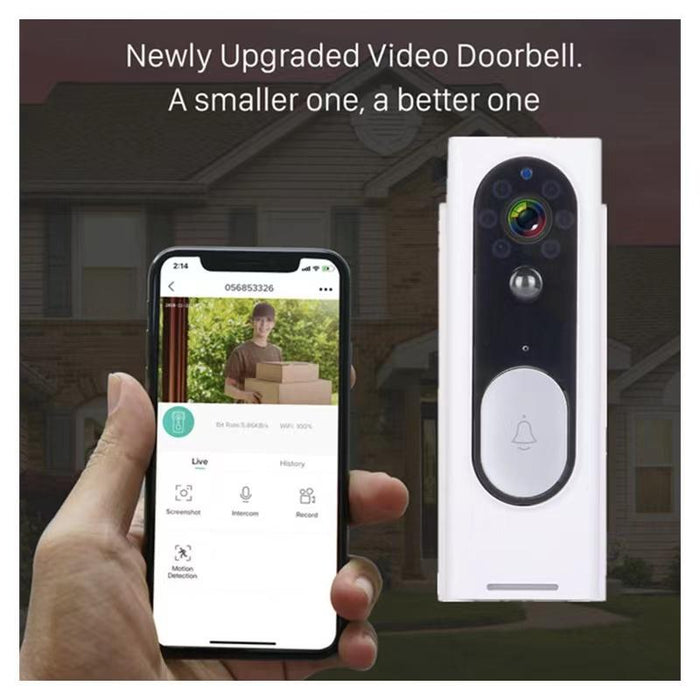 Wireless Intelligent Video Doorbell Support Two-Way Voice Infrared Night Vision Motion Detection