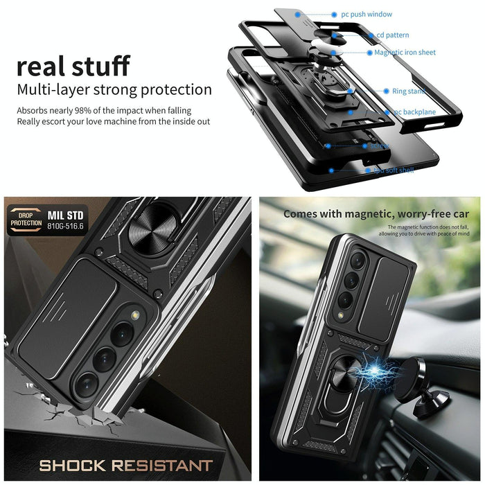 Lanyard Slide Camshield Ring Case For Samsung Galaxy z Fold