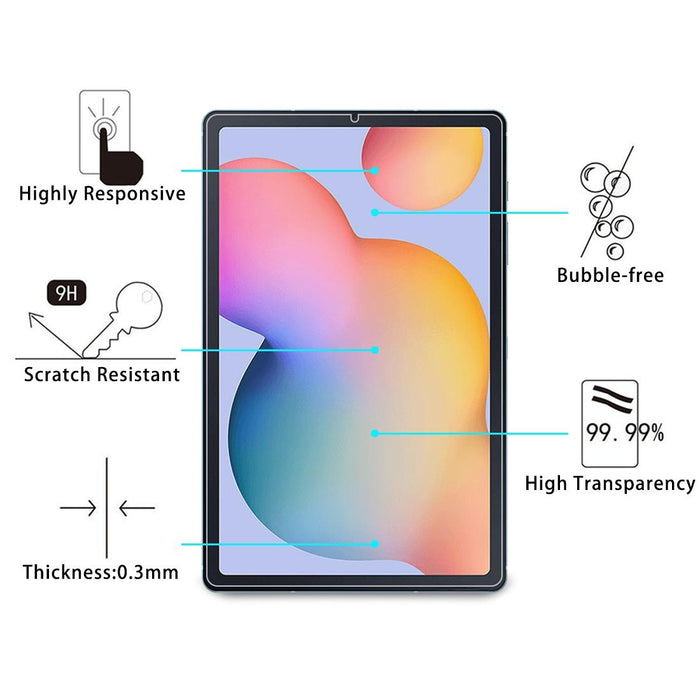 2 Pcs 9H 0.3Mm Explosion-Proof Tempered Glass Film For Samsung Galaxy Tab S6 Lite P610 / P615 / S6 Lite 2024