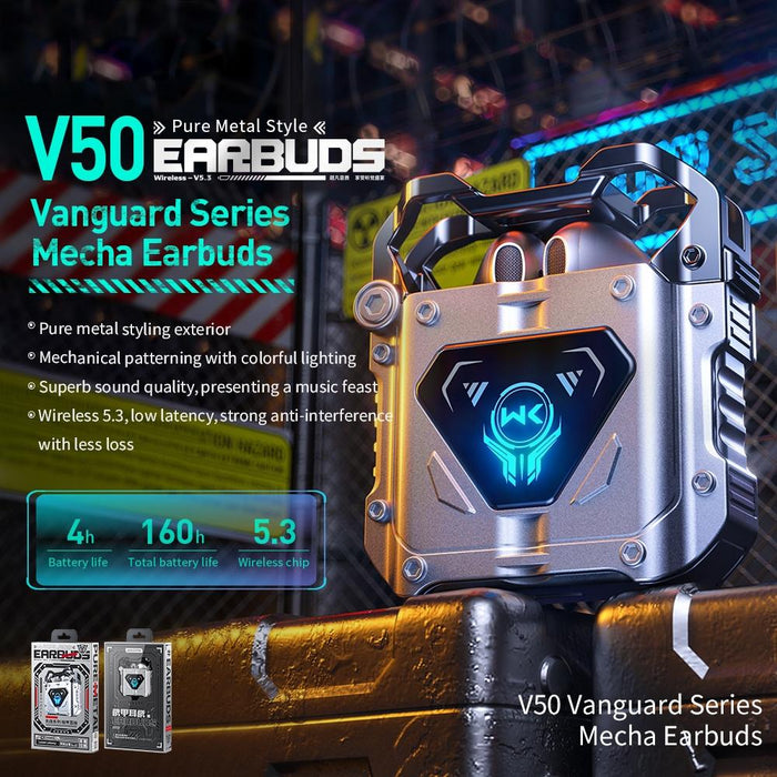 V50 Vanguard Series Mecha Wireless Bluetooth Earphone Tarnish