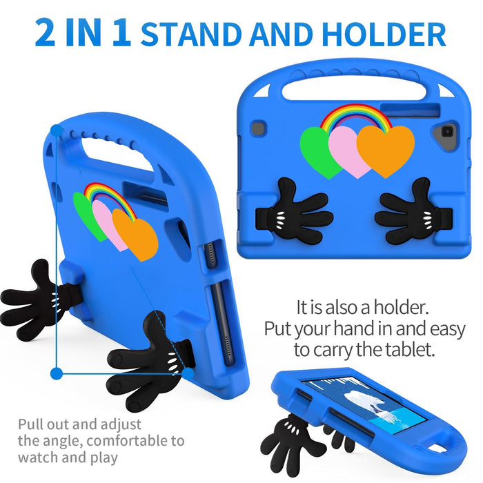 For Huawei Matepad T8 Love Small Palm Holder Eva Tablet Case Blue