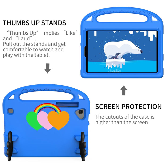 For Huawei Matepad T8 Love Small Palm Holder Eva Tablet Case Blue