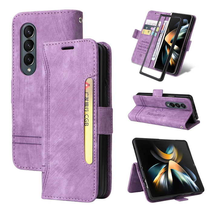 Leather Dual Side Buckle Phone Case For Samsung Galaxy z