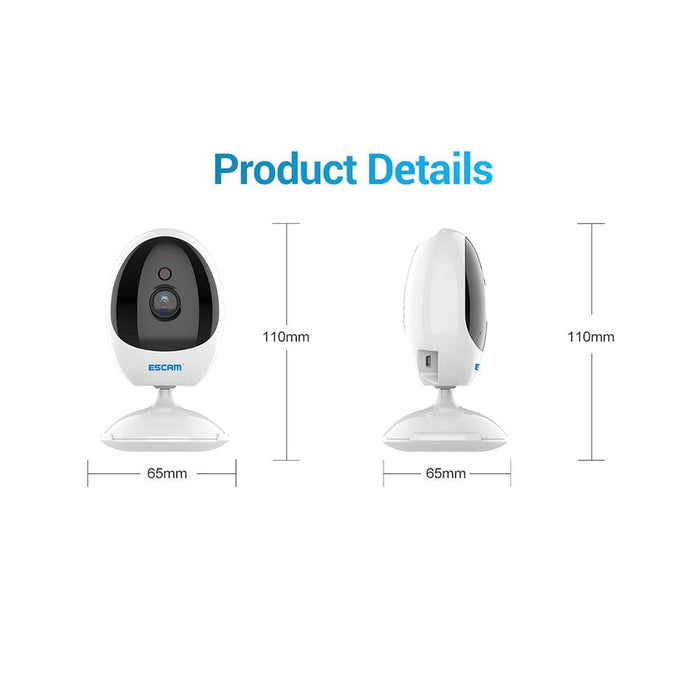 3Mp 1296P Hd Indoor Wireless Ptz Ip Camera Ir Night Vision Ai Humanoid Detection Home Security Cctv Monitor White