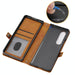 Grid Texture Leather Phone Case With Lanyard For Samsung