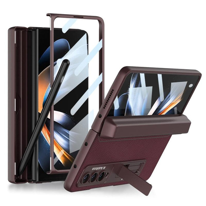 Gkk Magnetic Flip Leather Phone Case With Pen Box