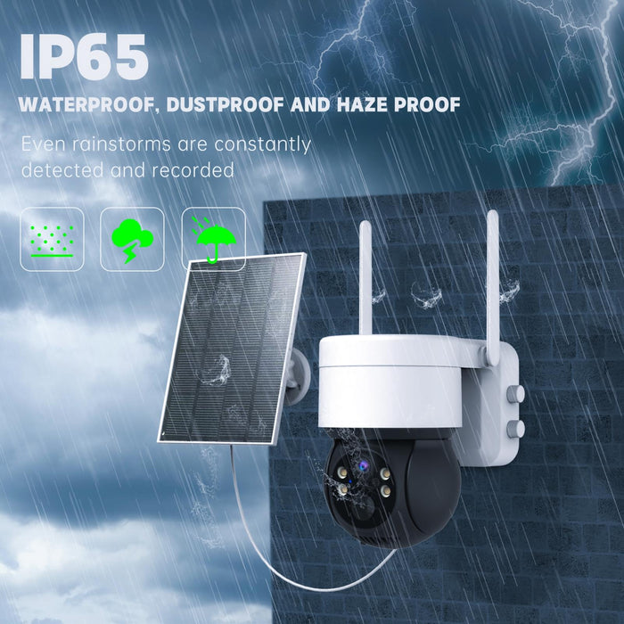 2Mp Hd Ip66 Waterproof Wireless Wifi Solar Camera