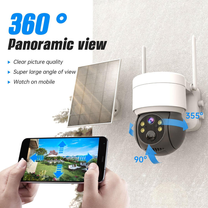 2Mp Hd Ip66 Waterproof Wireless Wifi Solar Camera