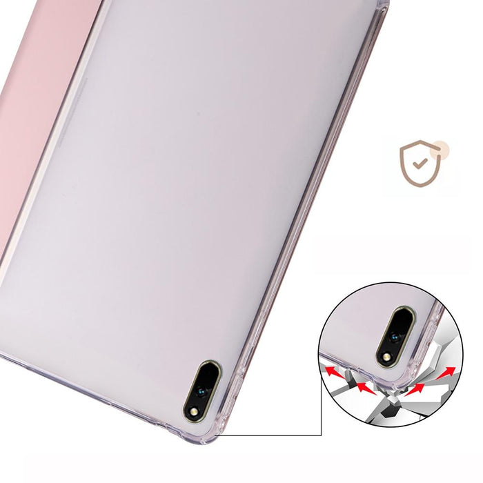 For Huawei Matepad 11 2021 3-Folding Transparent Tpu Smart Leather Tablet Case