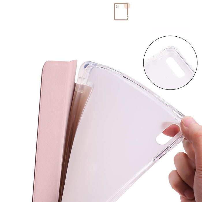 For Huawei Matepad 11 2021 3-Folding Transparent Tpu Smart Leather Tablet Case