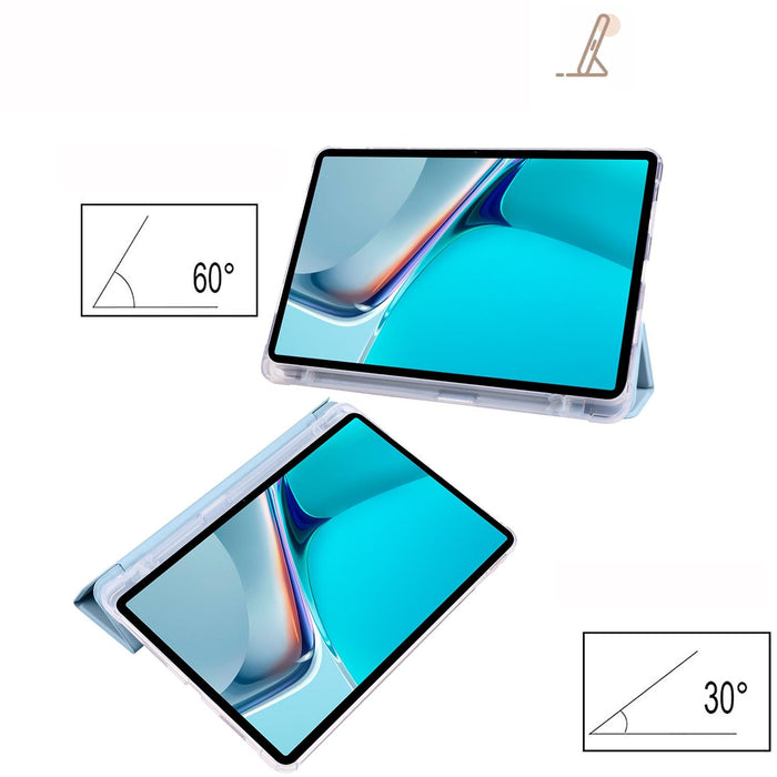 For Huawei Matepad 11 2021 3-Folding Transparent Tpu Smart Leather Tablet Case