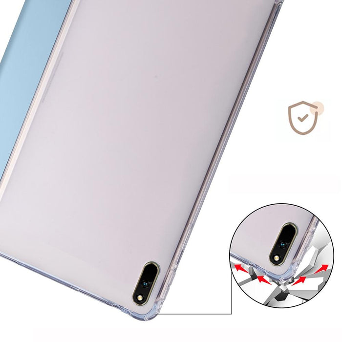 For Huawei Matepad 11 2021 3-Folding Transparent Tpu Smart Leather Tablet Case