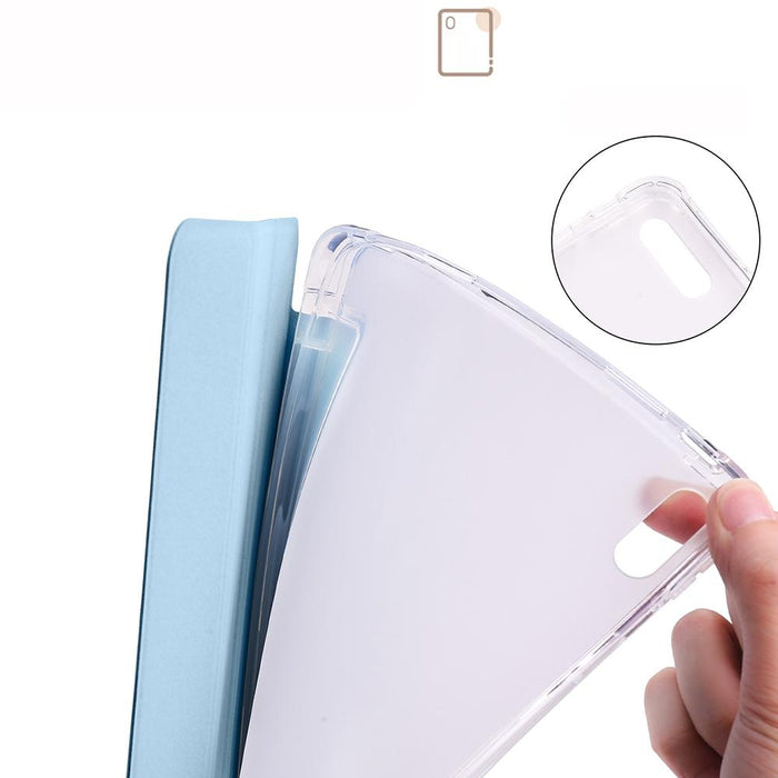 For Huawei Matepad 11 2021 3-Folding Transparent Tpu Smart Leather Tablet Case