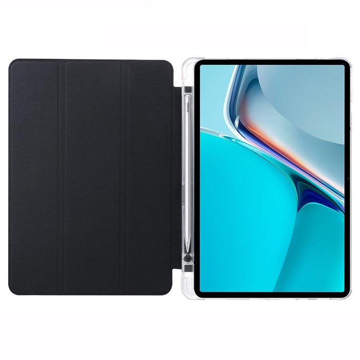 For Huawei Matepad 11 2021 3-Folding Transparent Tpu Smart Leather Tablet Case
