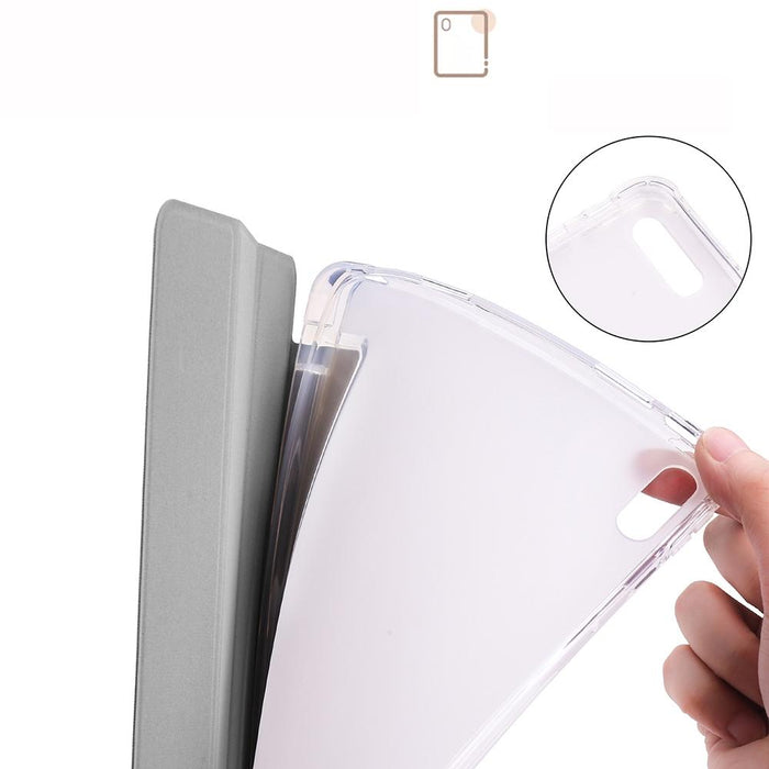 For Huawei Matepad 11 2021 3-Folding Transparent Tpu Smart Leather Tablet Case