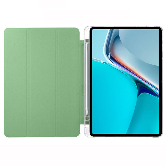 For Huawei Matepad 11 2021 3-Folding Transparent Tpu Smart Leather Tablet Case