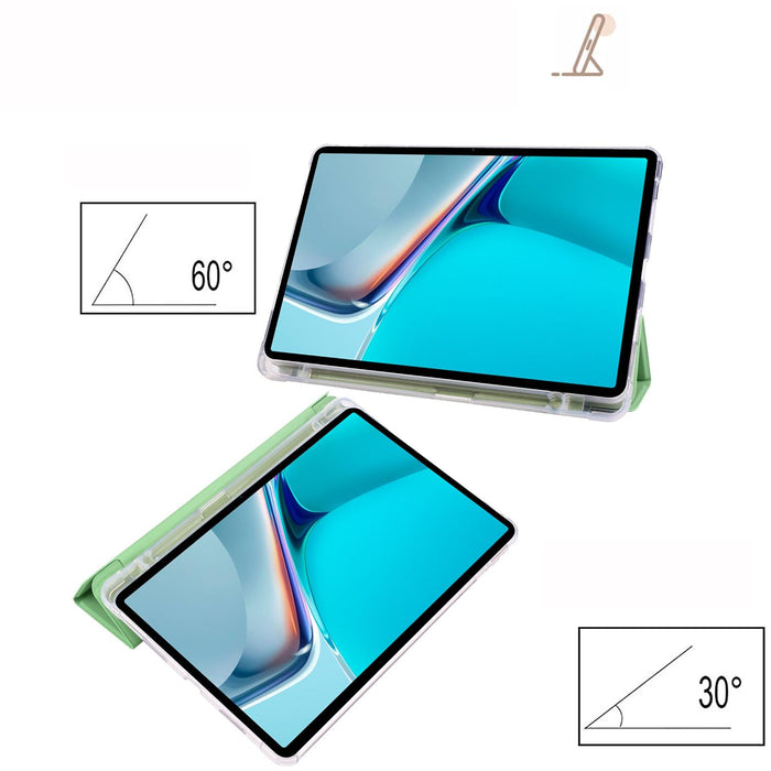 For Huawei Matepad 11 2021 3-Folding Transparent Tpu Smart Leather Tablet Case
