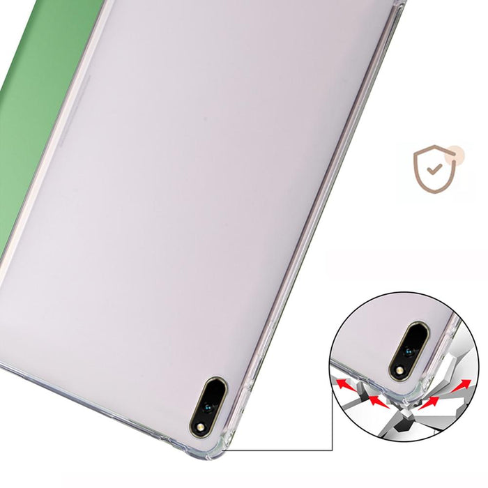 For Huawei Matepad 11 2021 3-Folding Transparent Tpu Smart Leather Tablet Case
