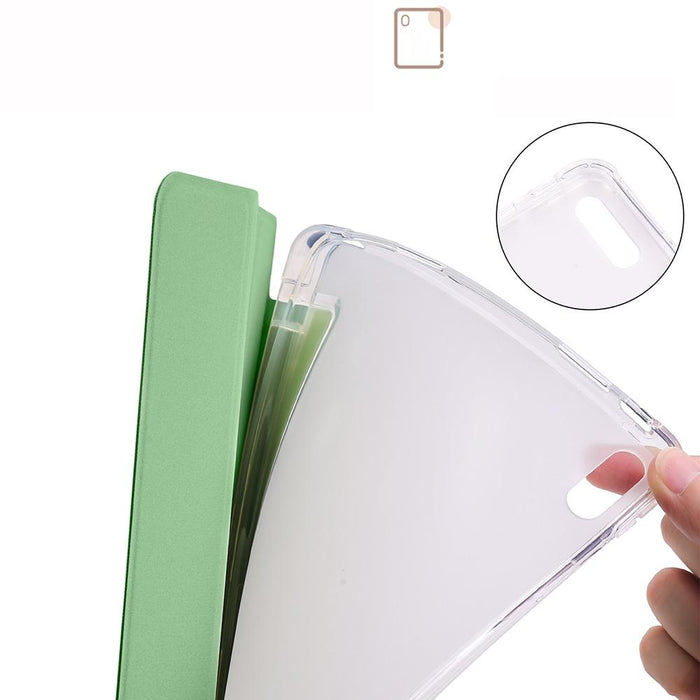 For Huawei Matepad 11 2021 3-Folding Transparent Tpu Smart Leather Tablet Case