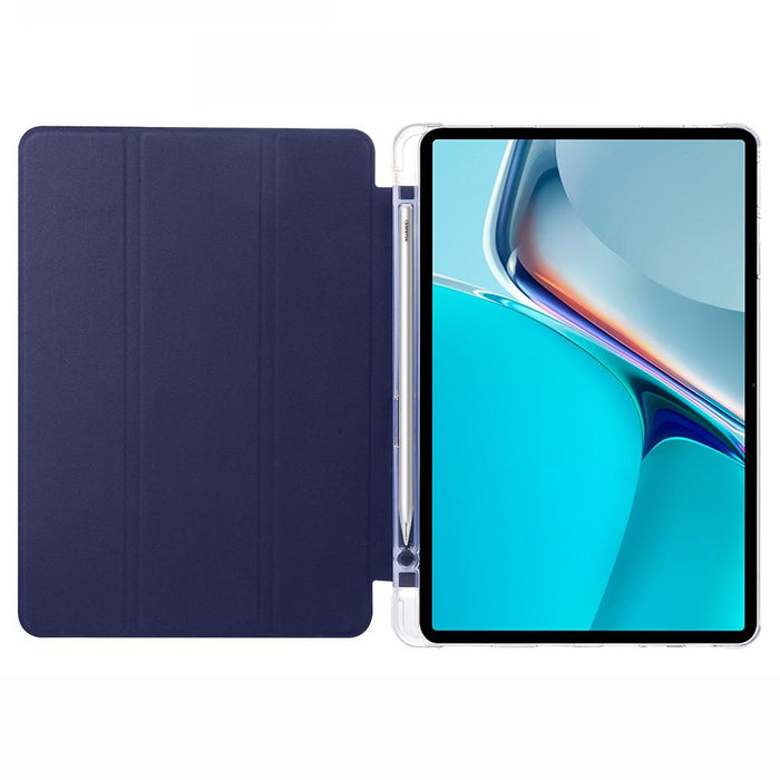 For Huawei Matepad 11 2021 3-Folding Transparent Tpu Smart Leather Tablet Case