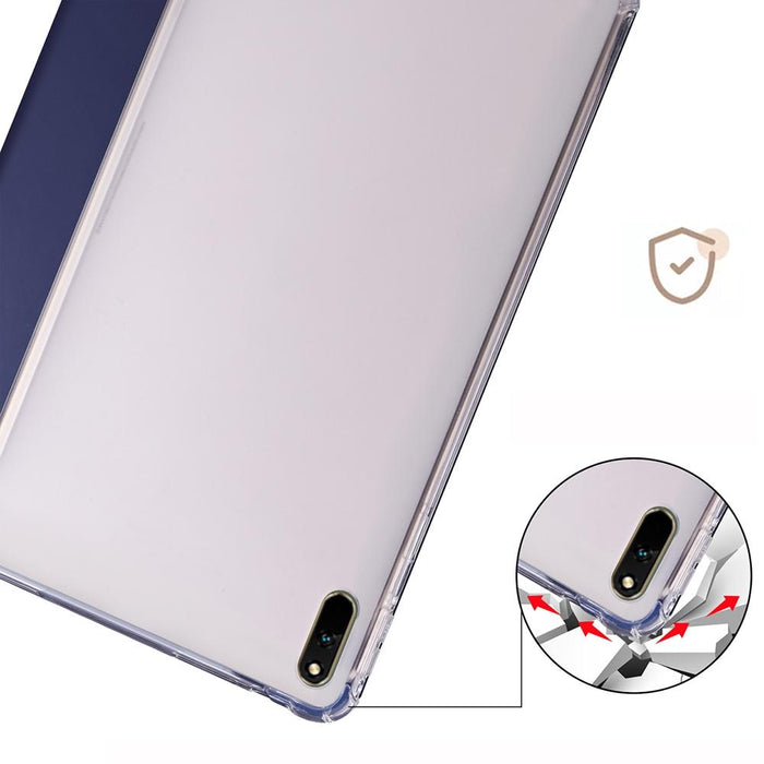 For Huawei Matepad 11 2021 3-Folding Transparent Tpu Smart Leather Tablet Case