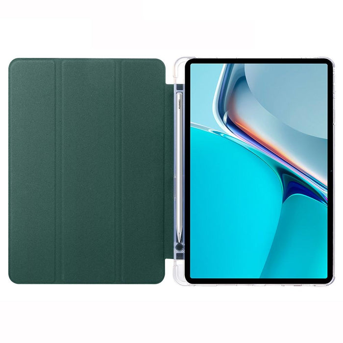 For Huawei Matepad 11 2021 3-Folding Transparent Tpu Smart Leather Tablet Case