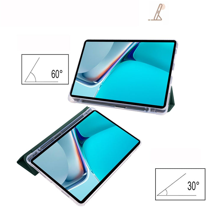 For Huawei Matepad 11 2021 3-Folding Transparent Tpu Smart Leather Tablet Case