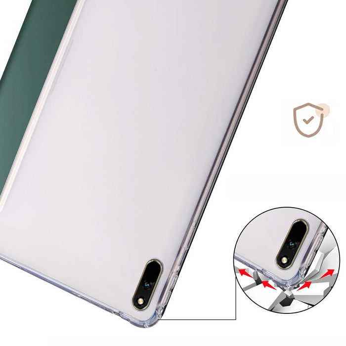 For Huawei Matepad 11 2021 3-Folding Transparent Tpu Smart Leather Tablet Case