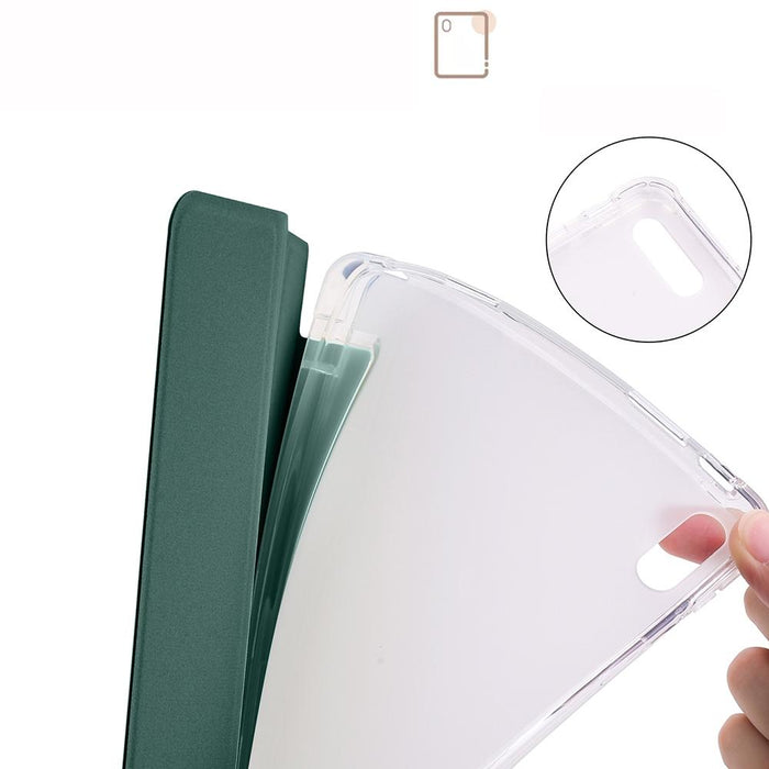 For Huawei Matepad 11 2021 3-Folding Transparent Tpu Smart Leather Tablet Case