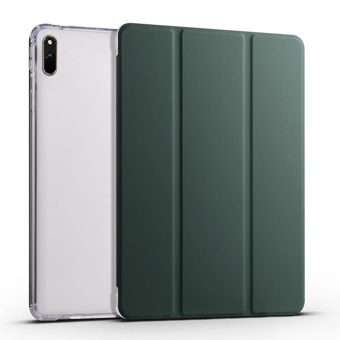 For Huawei Matepad 11 2021 3-Folding Transparent Tpu Smart Leather Tablet Case