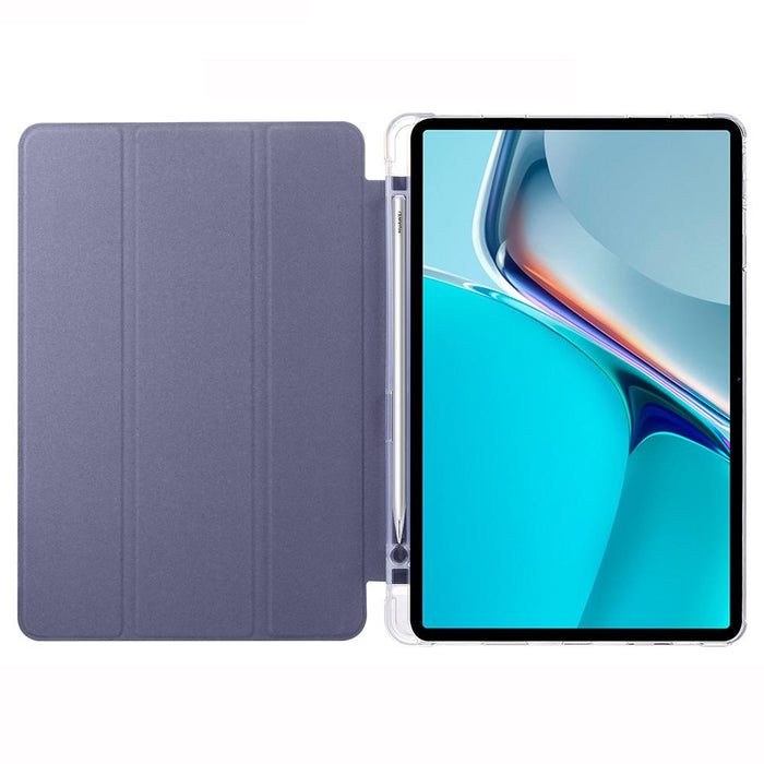 For Huawei Matepad 11 2021 3-Folding Transparent Tpu Smart Leather Tablet Case