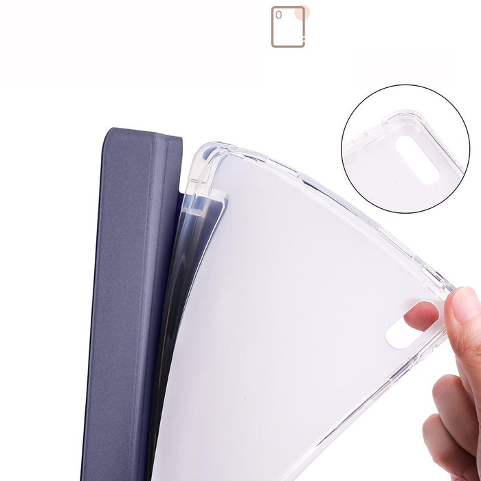For Huawei Matepad 11 2021 3-Folding Transparent Tpu Smart Leather Tablet Case