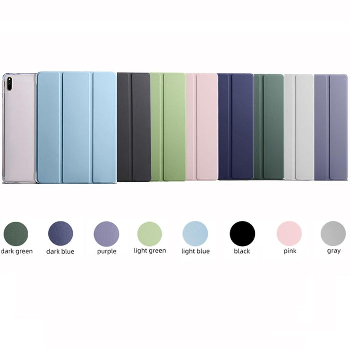 For Huawei Matepad 11 2021 3-Folding Transparent Tpu Smart Leather Tablet Case