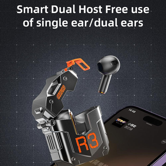 R3 Steampunk Mecha Wireless Bluetooth Earphone