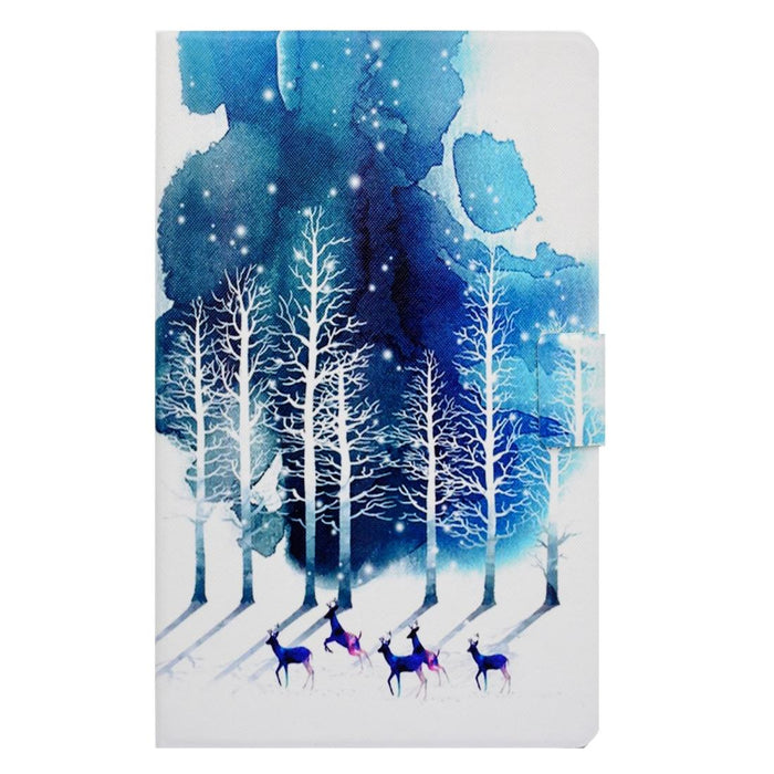 Electric Pressed Left Right Flat Feather Case With Sleep Function Pen Cover & Card Slot & Holder