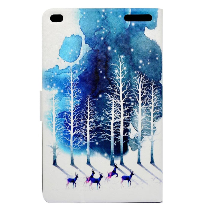 Electric Pressed Left Right Flat Feather Case With Sleep Function Pen Cover & Card Slot & Holder