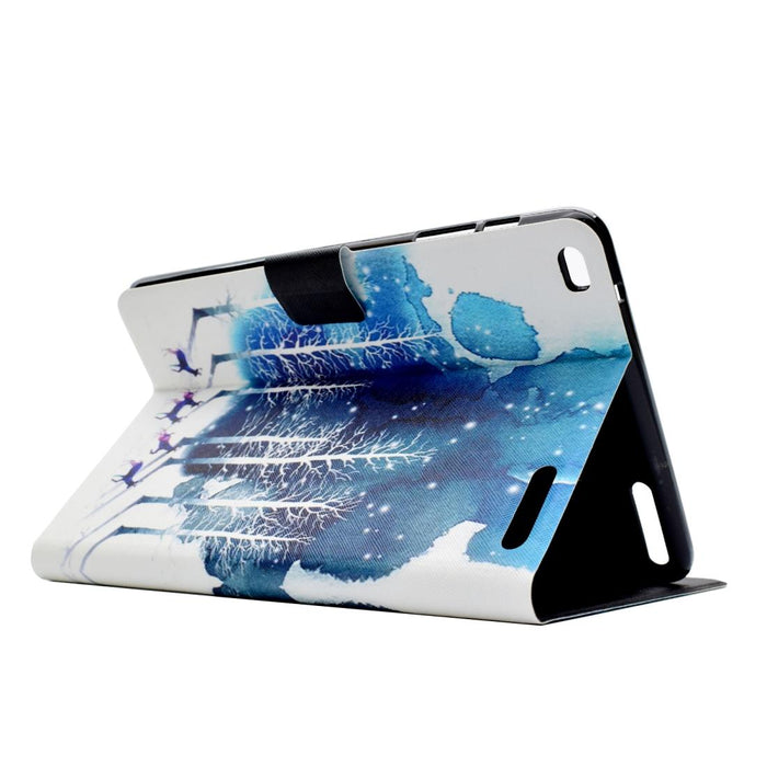 Electric Pressed Left Right Flat Feather Case With Sleep Function Pen Cover & Card Slot & Holder