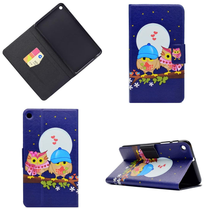 Electric Pressed Left Right Flat Feather Case With Sleep Function Pen Cover & Card Slot & Holder