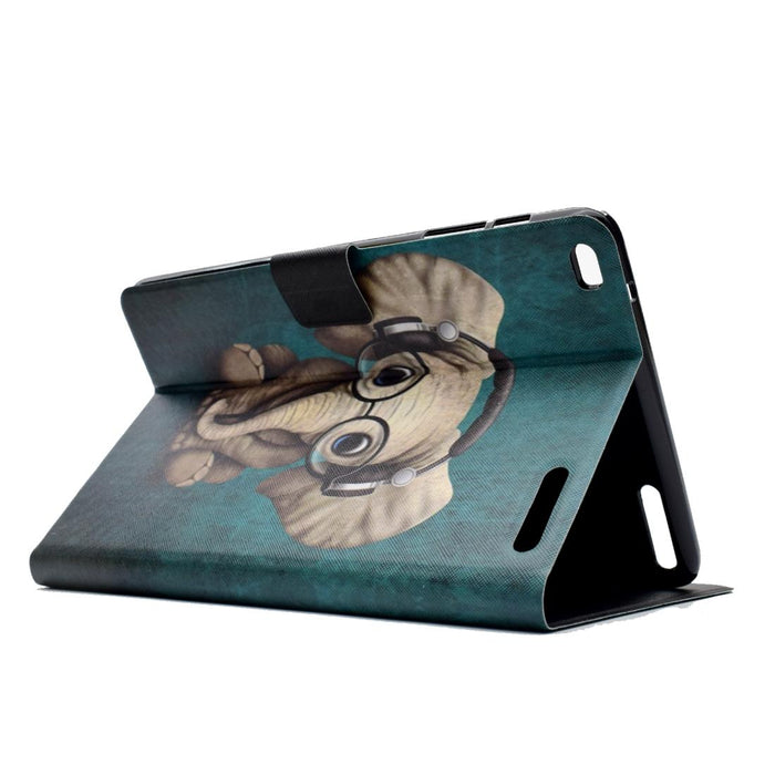 Electric Pressed Left Right Flat Feather Case With Sleep Function Pen Cover & Card Slot & Holder