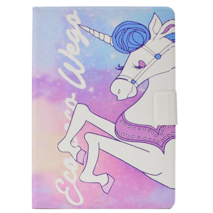 Electric Pressed Left Right Flat Feather Case With Sleep Function Pen Cover & Card Slot & Holder