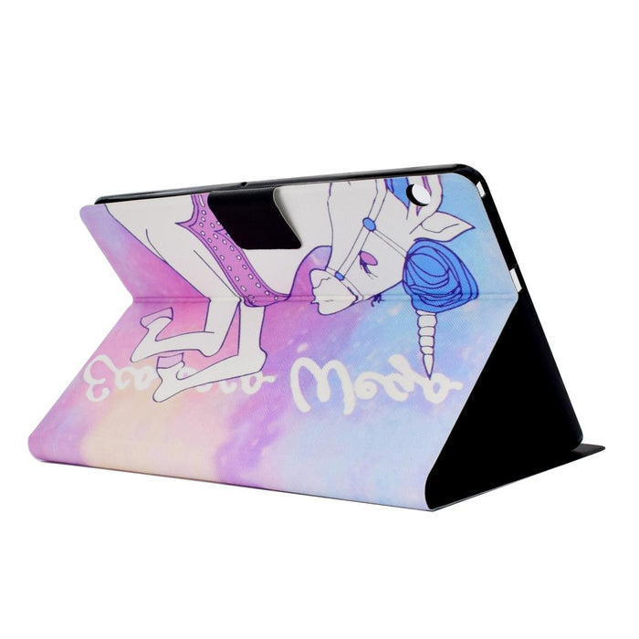 Electric Pressed Left Right Flat Feather Case With Sleep Function Pen Cover & Card Slot & Holder