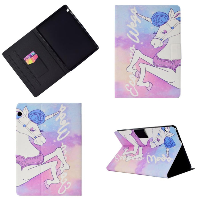 Electric Pressed Left Right Flat Feather Case With Sleep Function Pen Cover & Card Slot & Holder