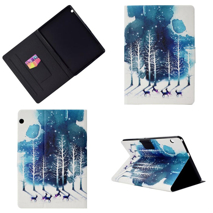 Electric Pressed Left Right Flat Feather Case With Sleep Function Pen Cover & Card Slot & Holder