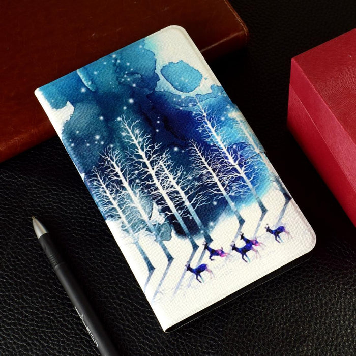 Electric Pressed Left Right Flat Feather Case With Sleep Function Pen Cover & Card Slot & Holder