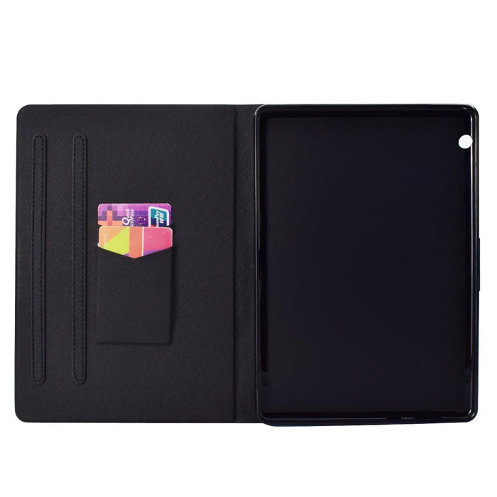 Electric Pressed Left Right Flat Feather Case With Sleep Function Pen Cover & Card Slot & Holder